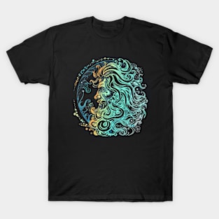 Aquarius Zodiac Sign Men Neptune T-Shirt